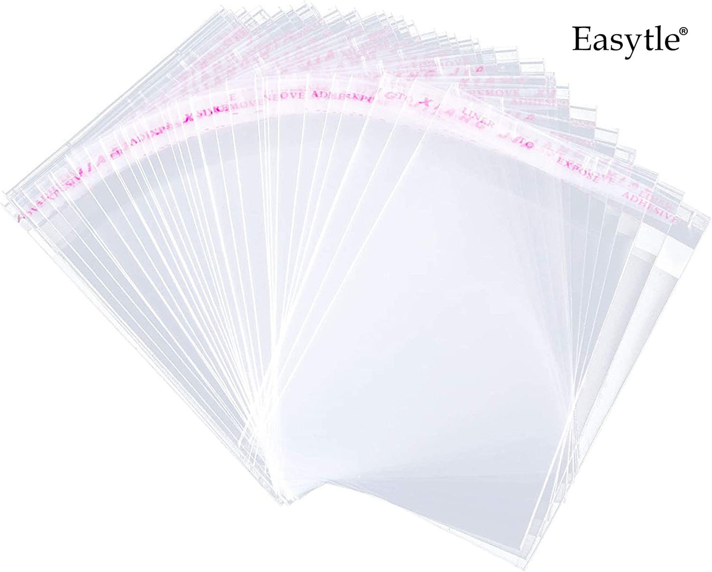 Easytle 200 Pcs 2'' x 3'' Clear Resealable Cellophane Cello Bags Resealable Adhesive on Flap Self Sealing OPP Poly Bags Tiny Clear Bags Self Seal Clear Plastic Poly Bags for Jewelry Candies Cookies Decorative