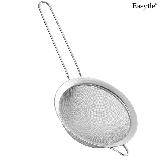 Easytle Strainers for household purposes, Premium Stainless Steel Colanders and Sifters, with Reinforced Frame and Sturdy Handle, Perfect for Kitchen & Bar, Filtering Tea, Coffee, Cocktail