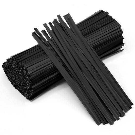 400 Pcs Twist Ties for Bags 5" Cable Ties Bag Twist Ties for Cord Twist Bread Ties Reusable Black Plastic Coated Ties Heavy Duty Bread Ties Twist Wire Ties for Household and Office Use