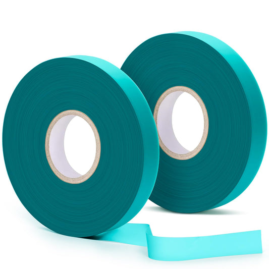 Easytle 2 Pack x 150 ft Stretch Tie Tape Roll, 1/2" Garden Tie Tape, Thick Sturdy Plant Ribbon Garden Green Vinyl Stake Gardening Tools for Indoor Outdoor Patio Plant Use