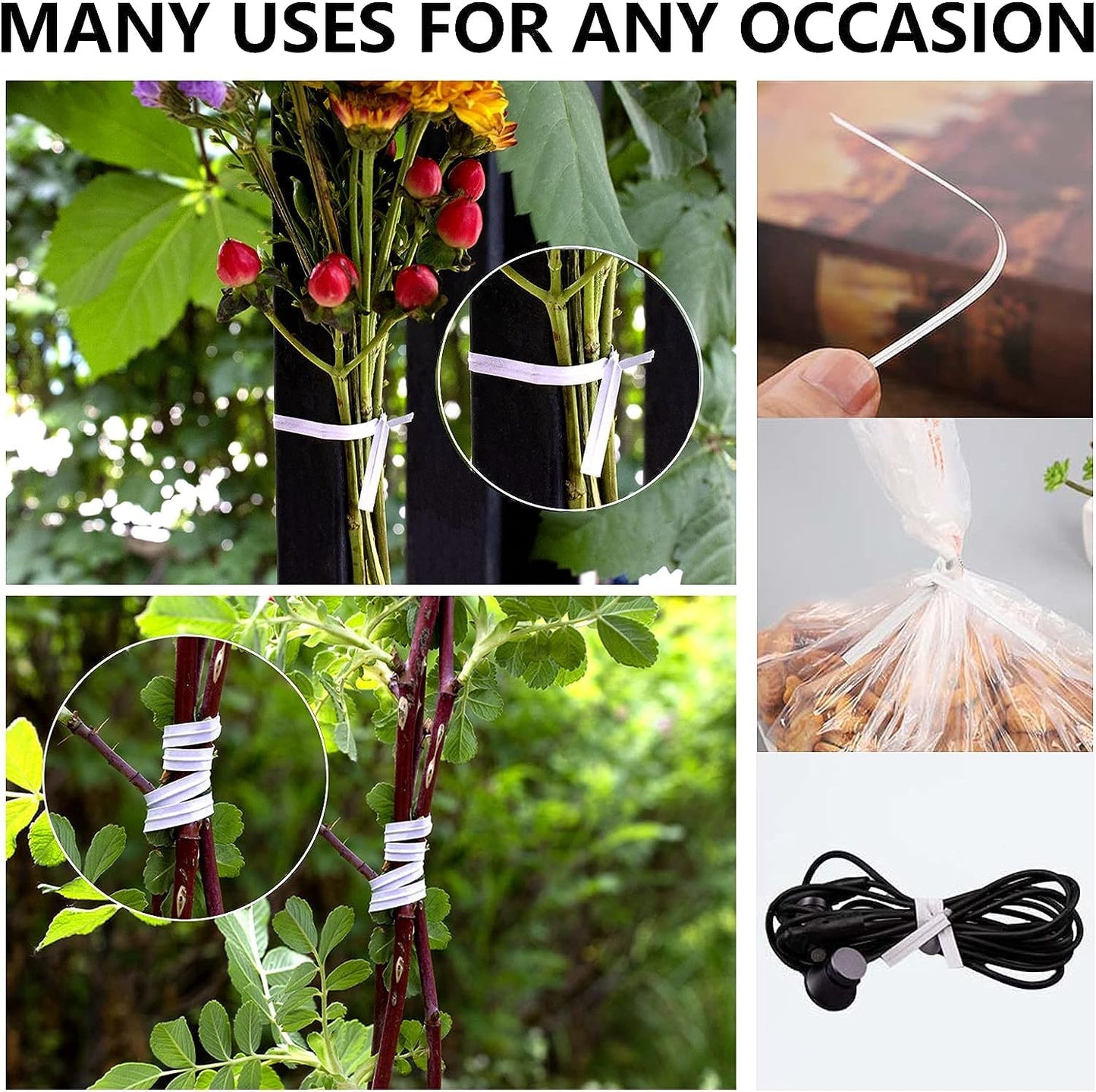 White Paper Twist Ties 100 Pcs 5" Reusable Bread Ties for Bags White Twist Bag Ties Twisty-ties Twist Candy Ties Wire Ties Reusable Twist Tie for Party Cello Candy Bread Coffee Bags Cake Pops