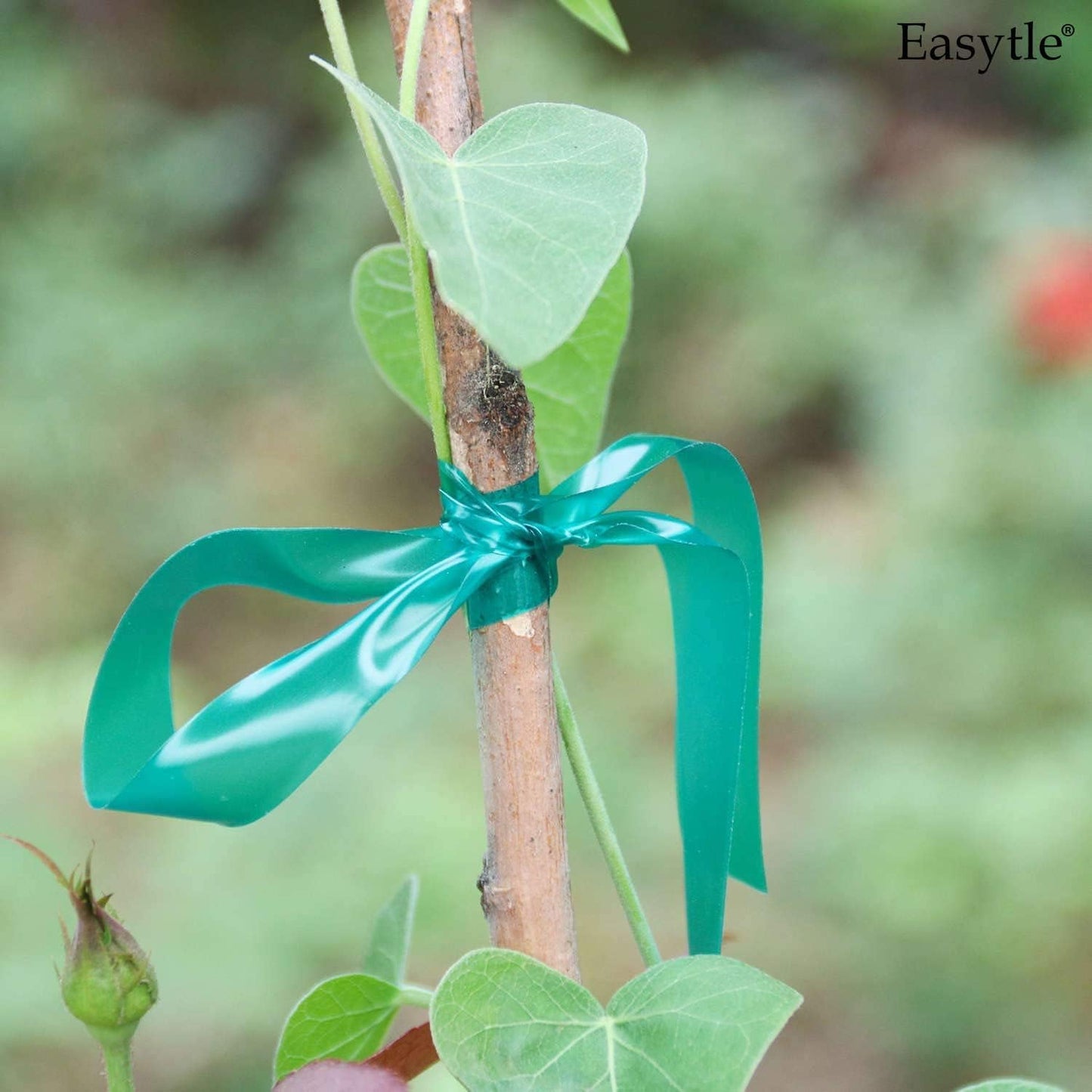 Easytle 2 Pack x 150 ft Stretch Tie Tape Roll, 1/2" Garden Tie Tape, Thick Sturdy Plant Ribbon Garden Green Vinyl Stake Gardening Tools for Indoor Outdoor Patio Plant Use